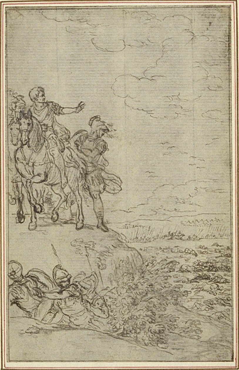 Tanulmány Lucain "La Pharsale", VII. énekéhez alkotó: Hubert Francois Gravelot