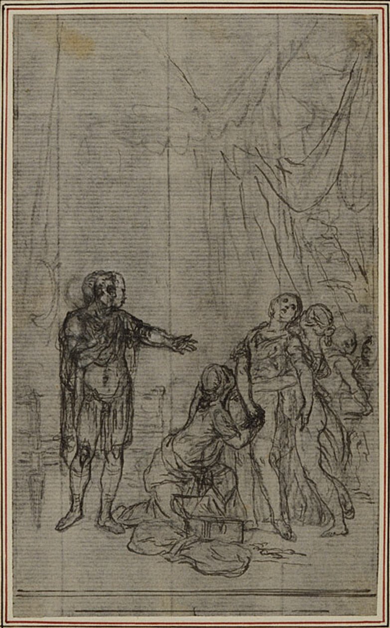 Tanulmány Lucain "La Pharsale", V. énekéhez alkotó: Hubert Francois Gravelot