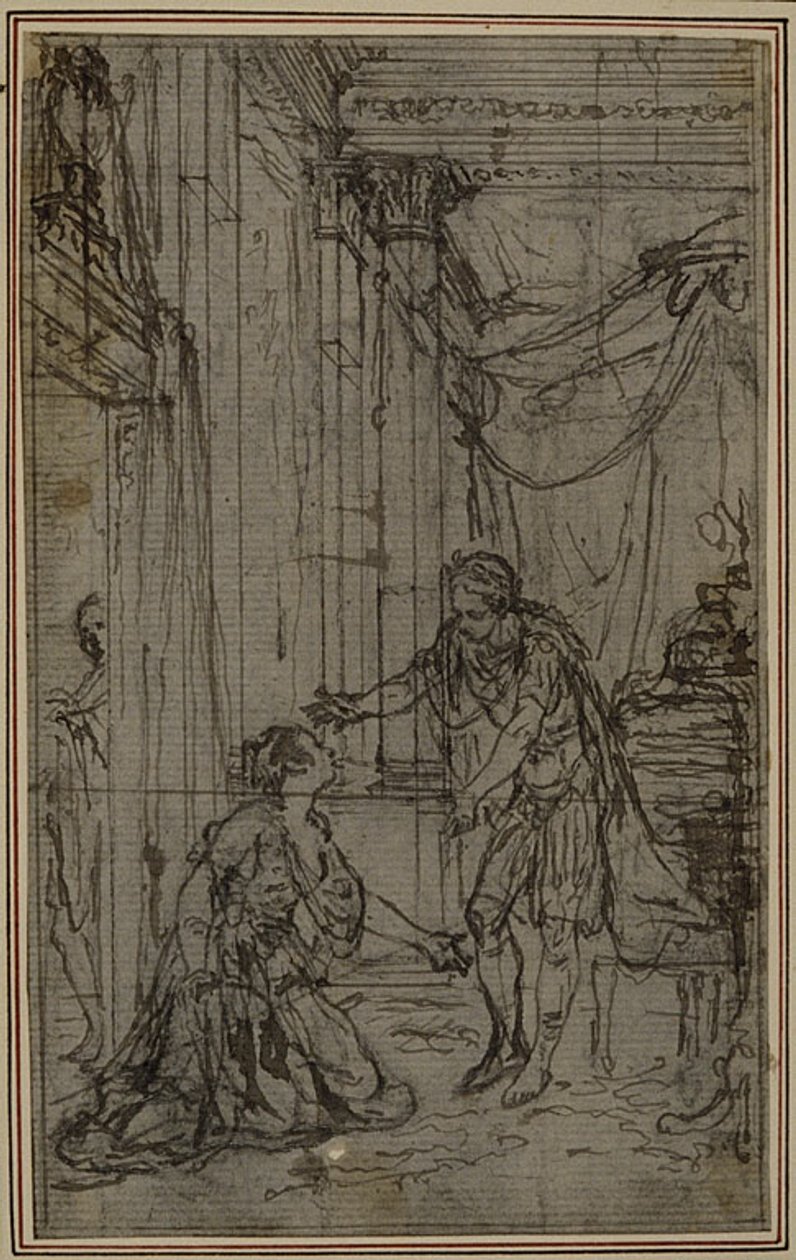 Tanulmány Lucain "La Pharsale" című művéhez, X. ének alkotó: Hubert Francois Gravelot
