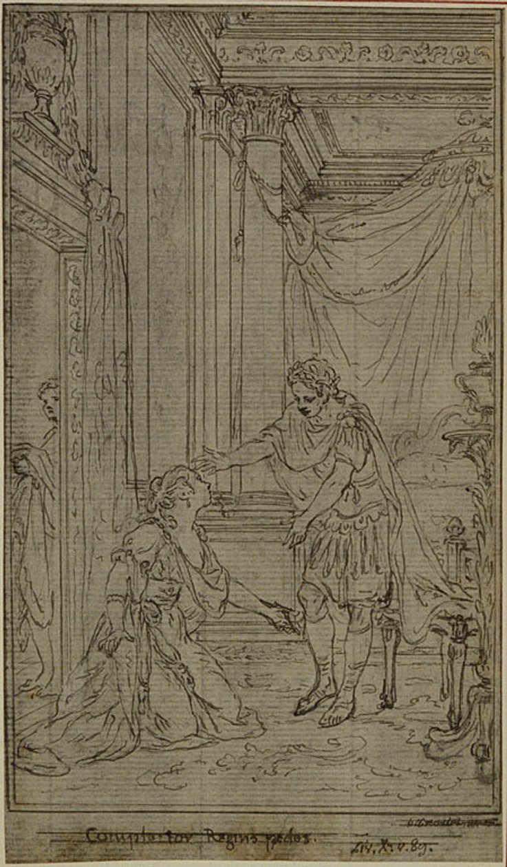 Tanulmány Lucain "La Pharsale" című művéhez, X. ének alkotó: Hubert Francois Gravelot