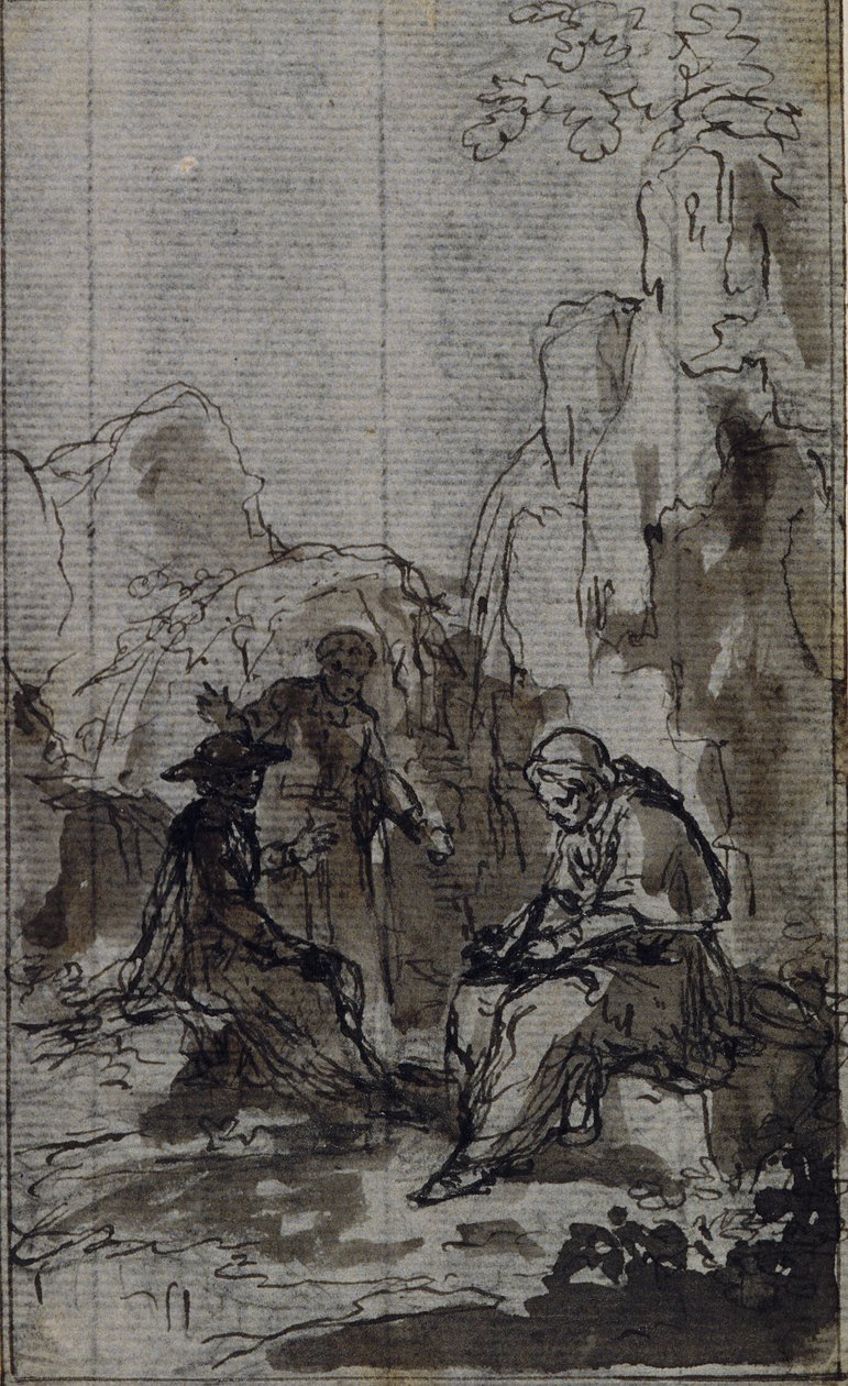 Tanulmány a vignettához Dinouart apát "Vie du Venerable don Juan de Palafox" című művében, 391. o. alkotó: Hubert Francois Gravelot