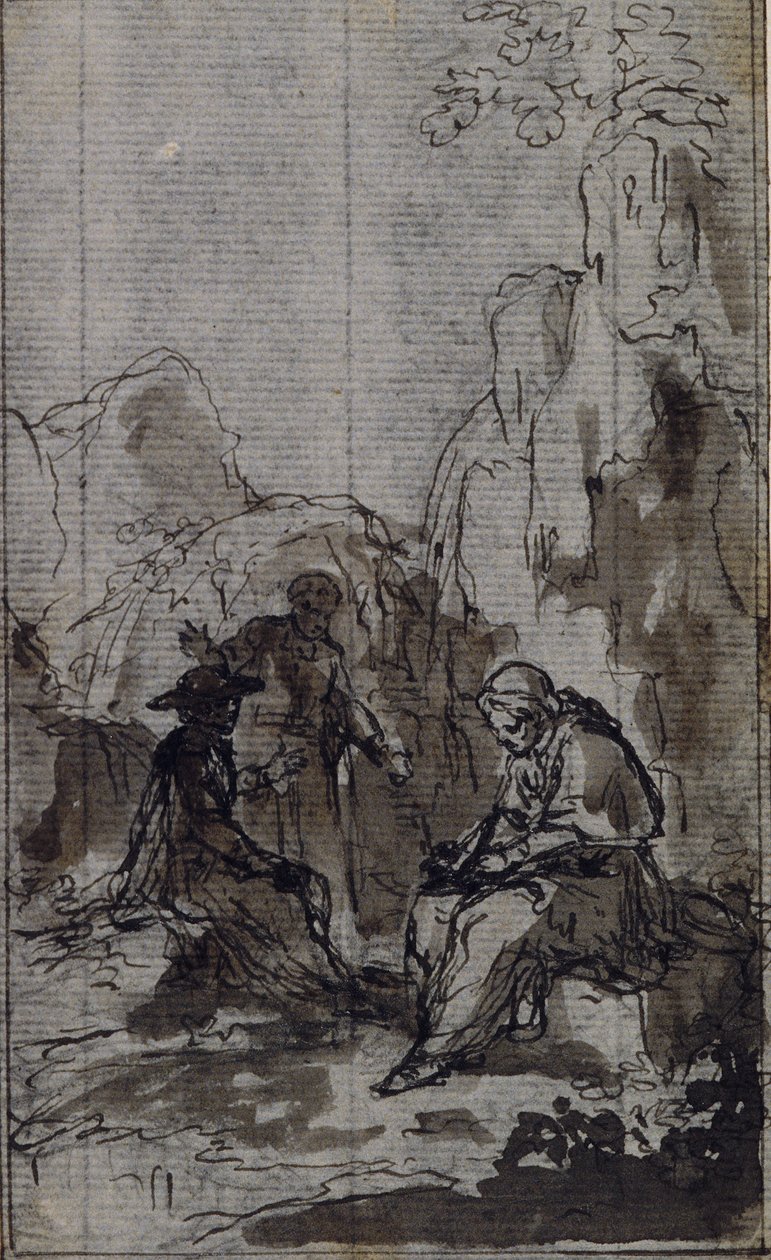 Tanulmány a vignettához Dinouart apát "Vie du Venerable don Juan de Palafox" című művében, 391. o. alkotó: Hubert Francois Gravelot