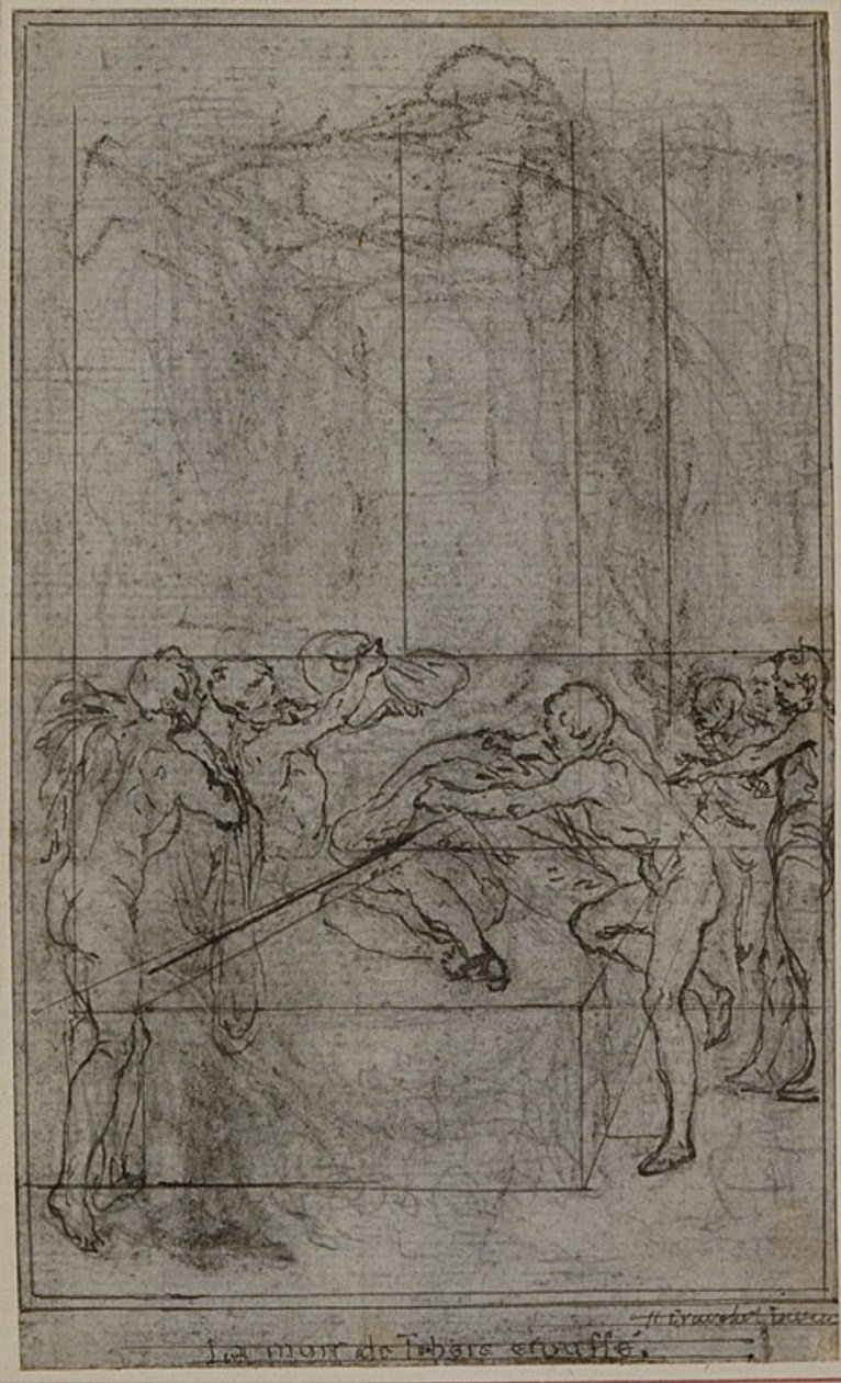Tanulmány egy illusztrációhoz Tacitus "Tiberius, avagy az Évkönyvek hat első könyve", VI. könyv, 3. kötet, 1. tanulmány. alkotó: Hubert Francois Gravelot