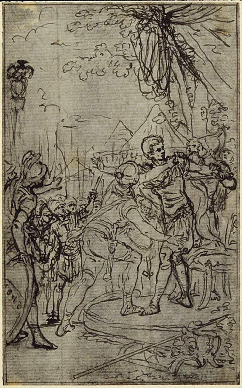 Tanulmány egy illusztrációhoz Tacitus "Tiberius, avagy az Évkönyvek hat első könyve" I. könyv, 1. kötet, 3. tanulmány alkotó: Hubert Francois Gravelot