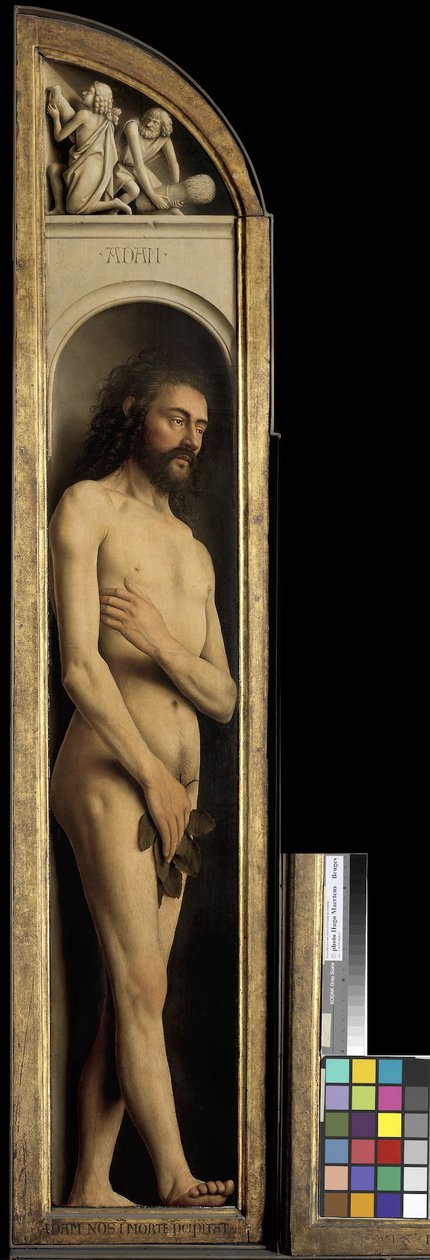Ádám, részlet a genti oltár bal szárnyából alkotó: Hubert & Jan van (1390 1441) Eyck