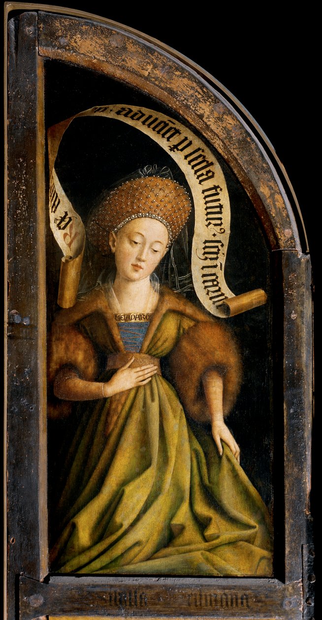 Cumaean Sibyl, a genti oltár jobb szárnyának külső oldaláról alkotó: Hubert & Jan van (1390 1441) Eyck