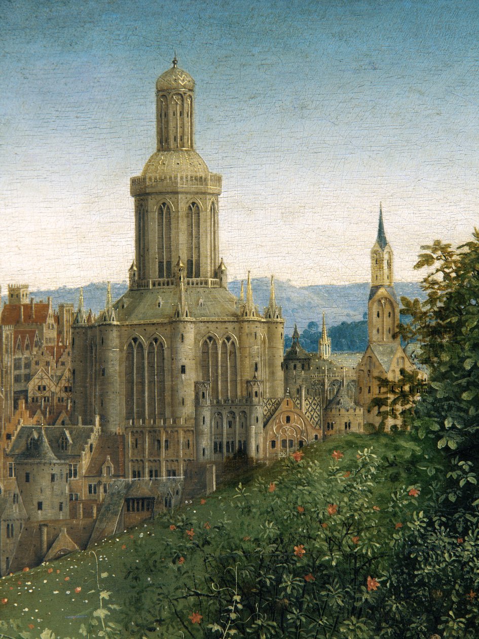 Részlet a Misztikus Bárány imádatából, a genti oltárképből alkotó: Hubert & Jan van (1390 1441) Eyck