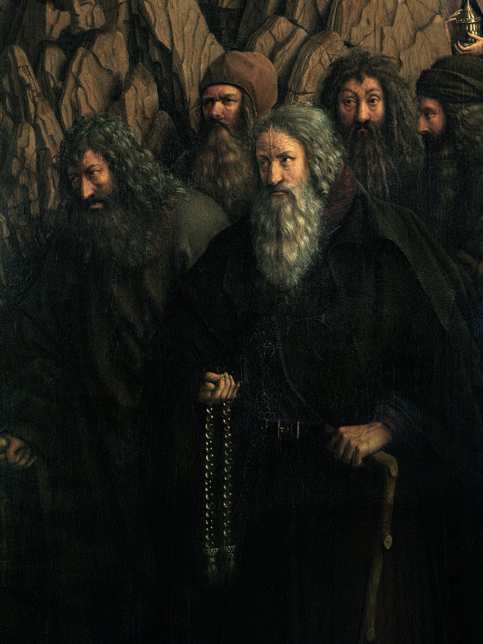 Részlet a remetékről, a genti oltár jobb oldaláról alkotó: Hubert & Jan van (1390 1441) Eyck