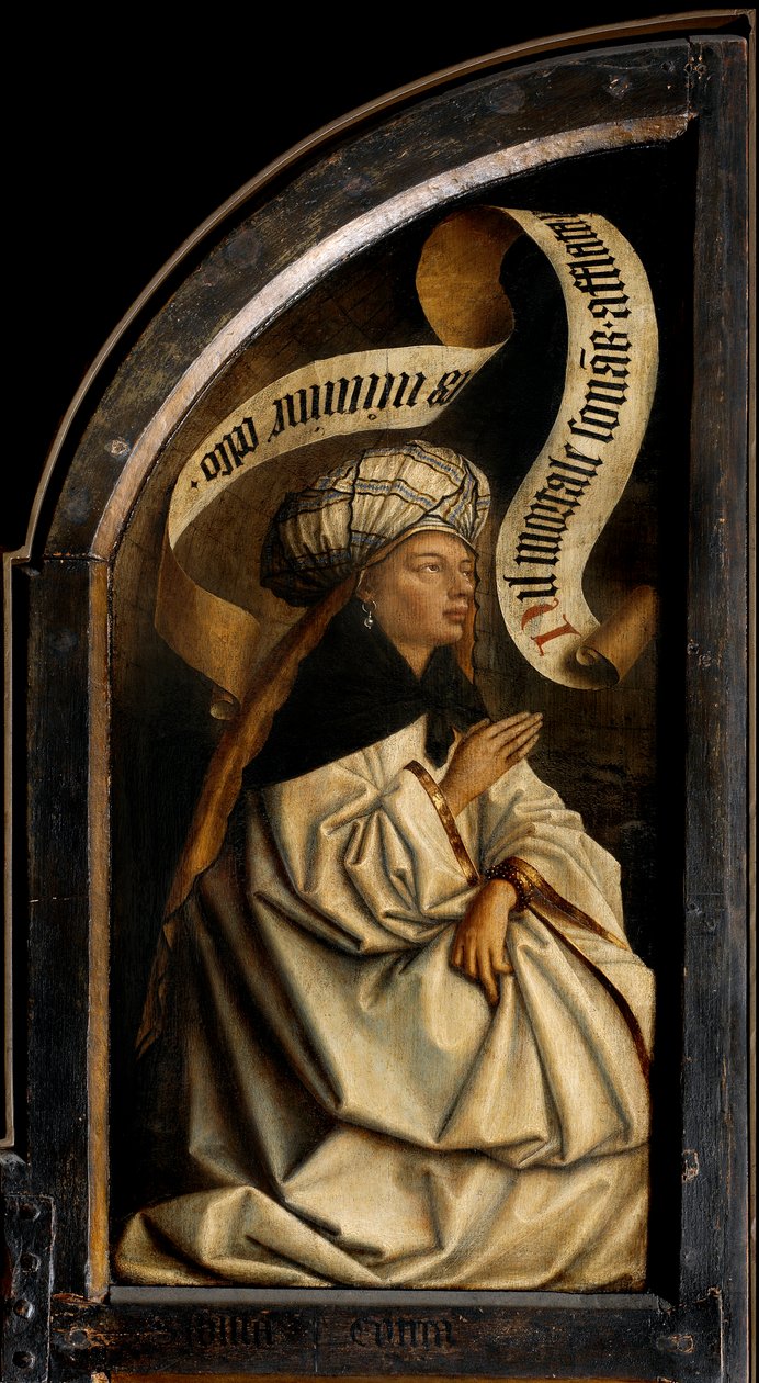Erythraean Sibyl, a genti oltárkép bal szárnyának külső oldaláról alkotó: Hubert & Jan van (1390 1441) Eyck