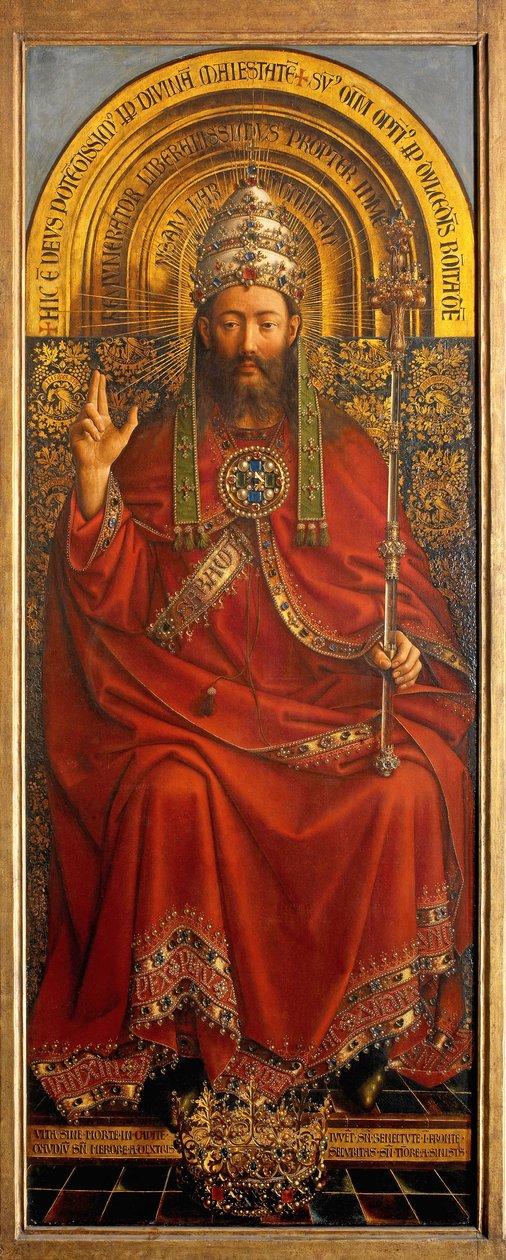 Atyaisten, a genti oltárkép központi panelje alkotó: Hubert & Jan van (1390 1441) Eyck