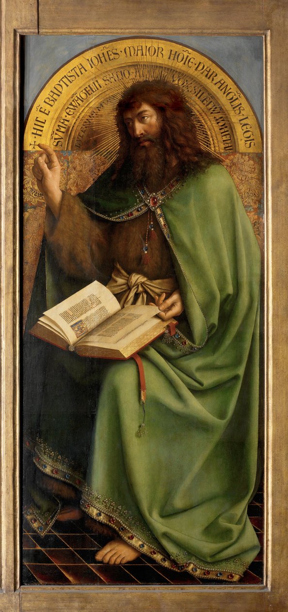 Keresztelő János, részlet a genti oltárképből alkotó: Hubert & Jan van (1390 1441) Eyck