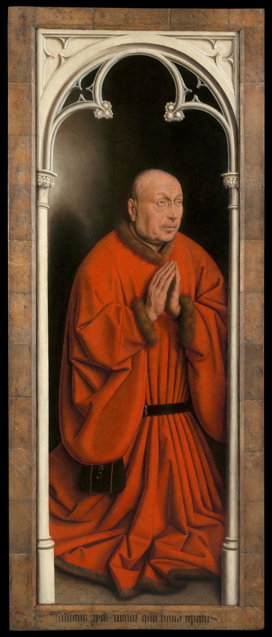 Joost Vijdt portréja, tábla a genti oltár külső oldaláról alkotó: Hubert & Jan van (1390 1441) Eyck