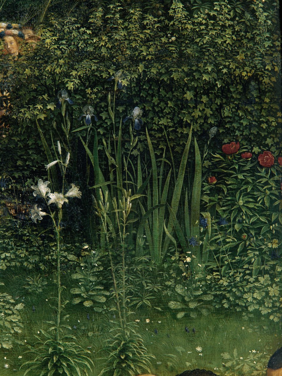A misztikus bárány imádása, a genti oltárképről, a központi panel alsó felének részlete alkotó: Hubert & Jan van (1390 1441) Eyck