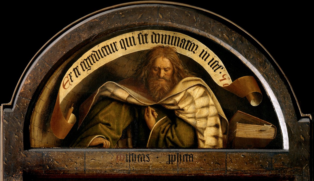 Mikeás próféta, a genti oltár jobb szárnyának külső oldaláról alkotó: Hubert & Jan van (1390 1441) Eyck