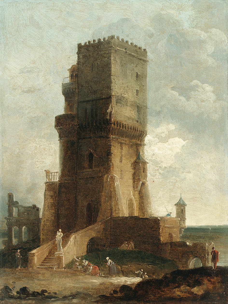 A Benevento-torony capriccioja alkotó: Hubert Robert