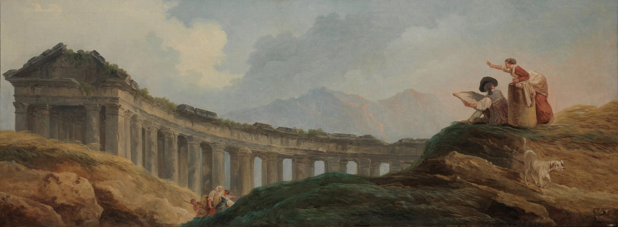 Egy oszlopcsarnok romokban alkotó: Hubert Robert