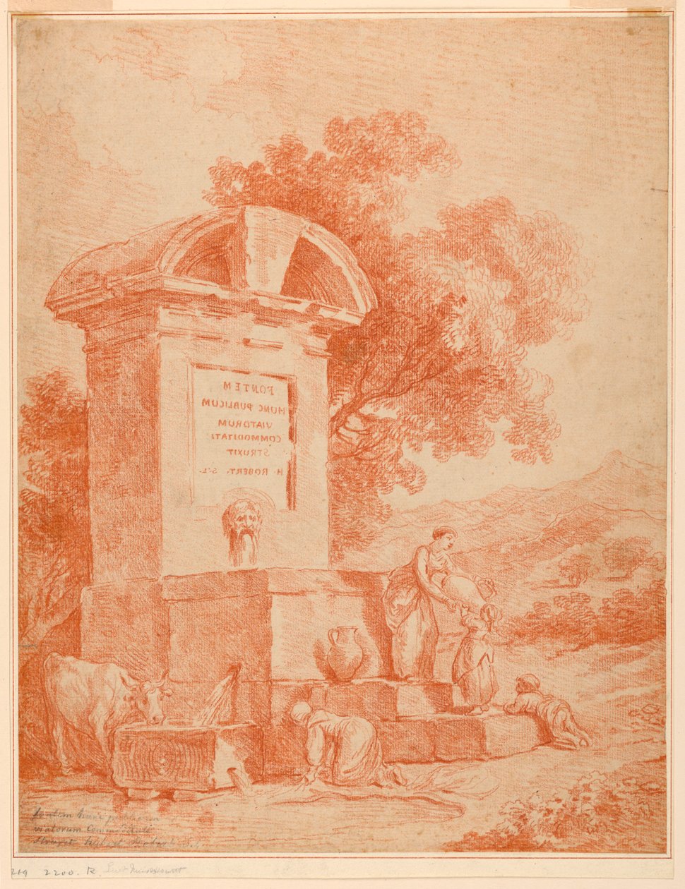 Egy római szökőkút (ellenálló) alkotó: Hubert Robert