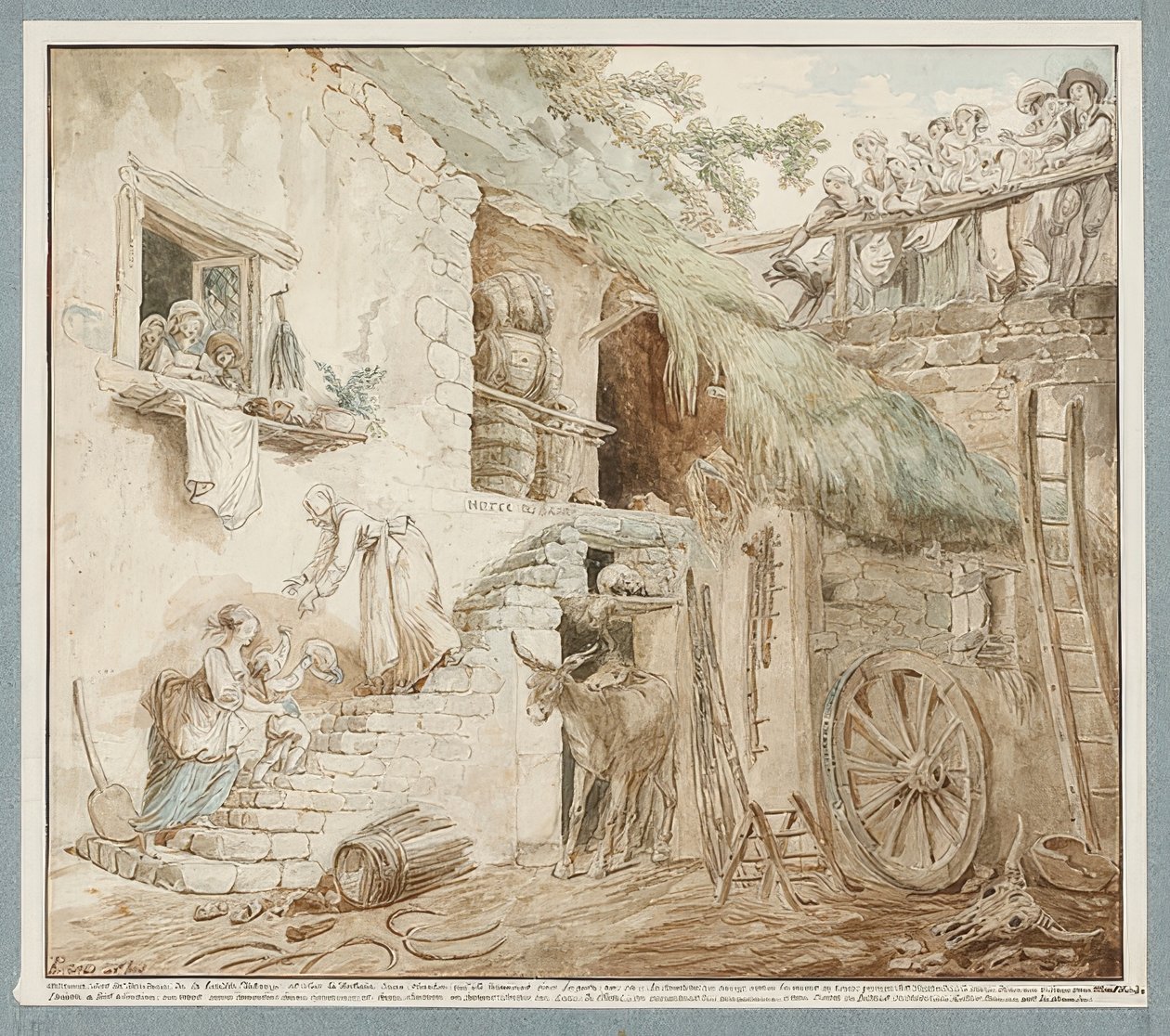 A Du Barry család hanyatlásának allegóriája. 1774-75 körül alkotó: Hubert Robert