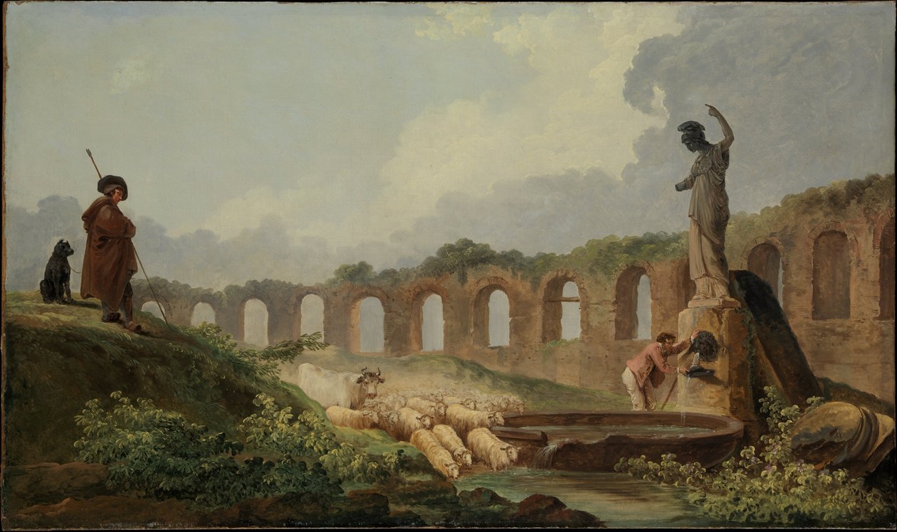Romos vízvezeték alkotó: Hubert Robert