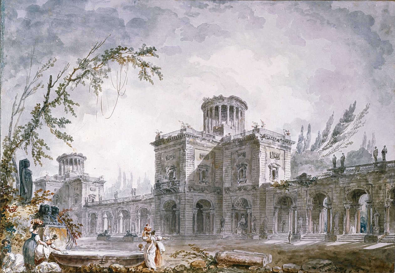 Építészeti fantázia, 1760 alkotó: Hubert Robert