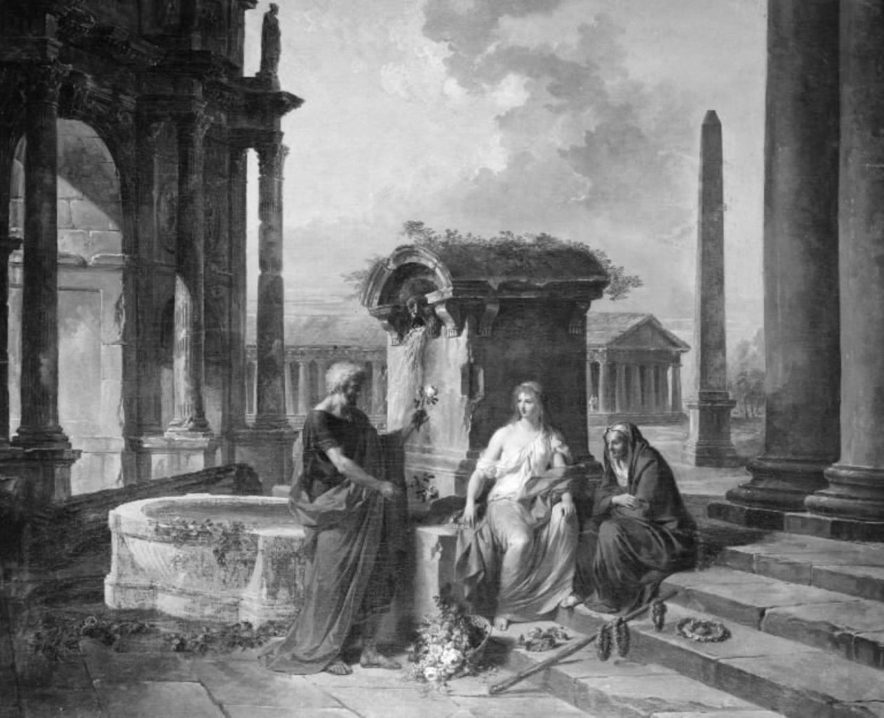 Építészet alakokkal alkotó: Hubert Robert