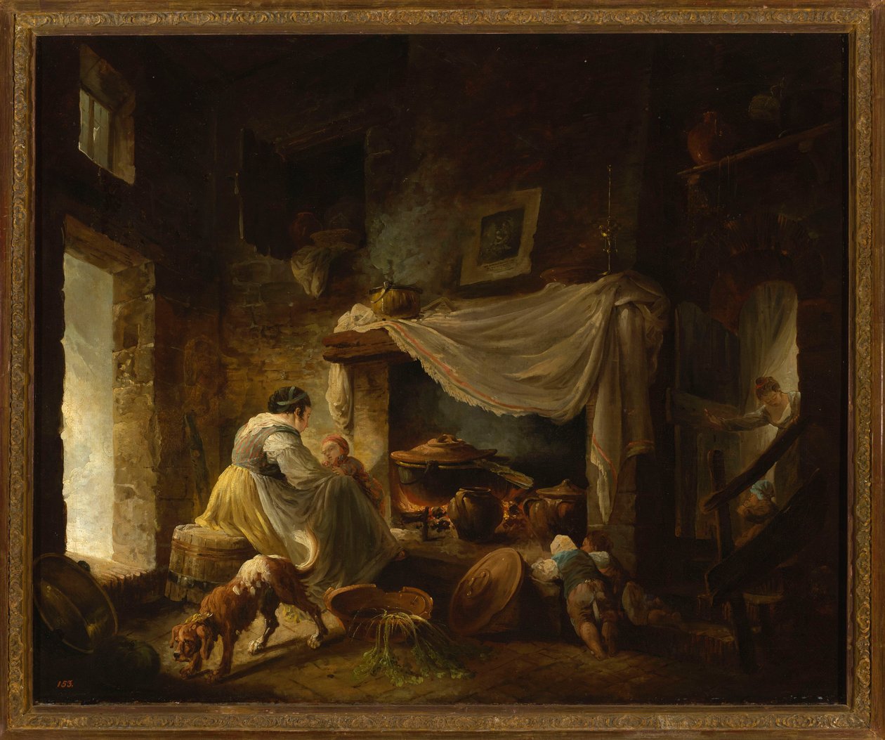 A paraszti konyha romjai (Olasz konyha) alkotó: Hubert Robert