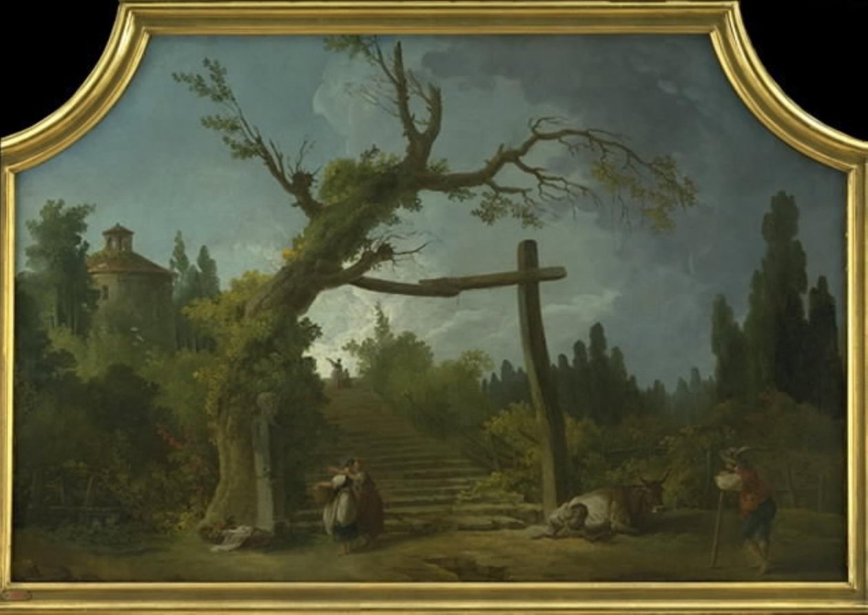 Dekoratív táj alkotó: Hubert Robert