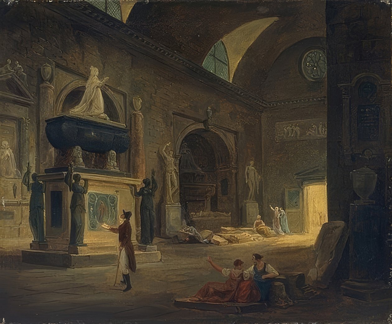 Egy szoba a Műemléki Múzeumban. 1800 körül alkotó: Hubert Robert