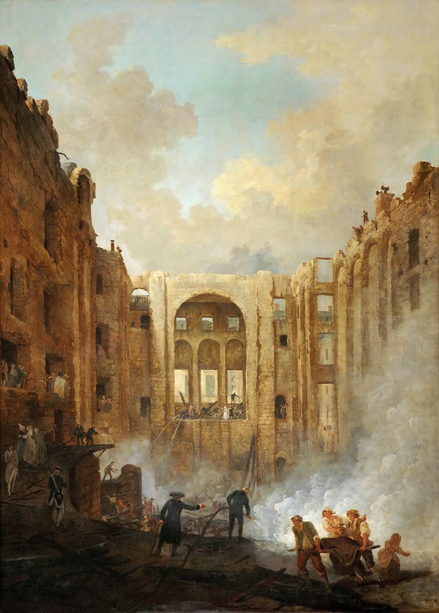Tűz a Palais-Royal Operaházban 1781-ben alkotó: Hubert Robert