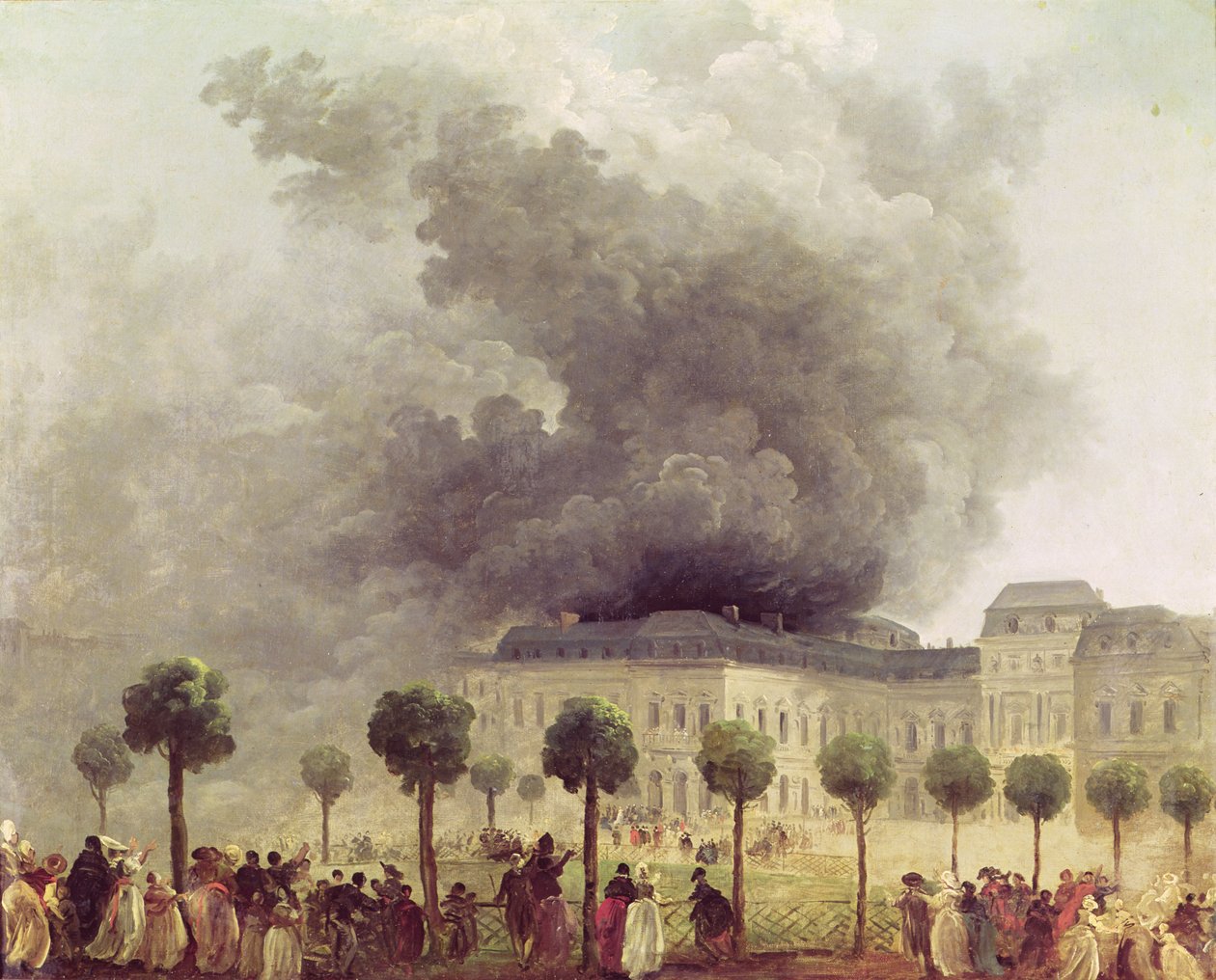 Tűz a Palais-Royal Operaházában 1781-ben alkotó: Hubert Robert