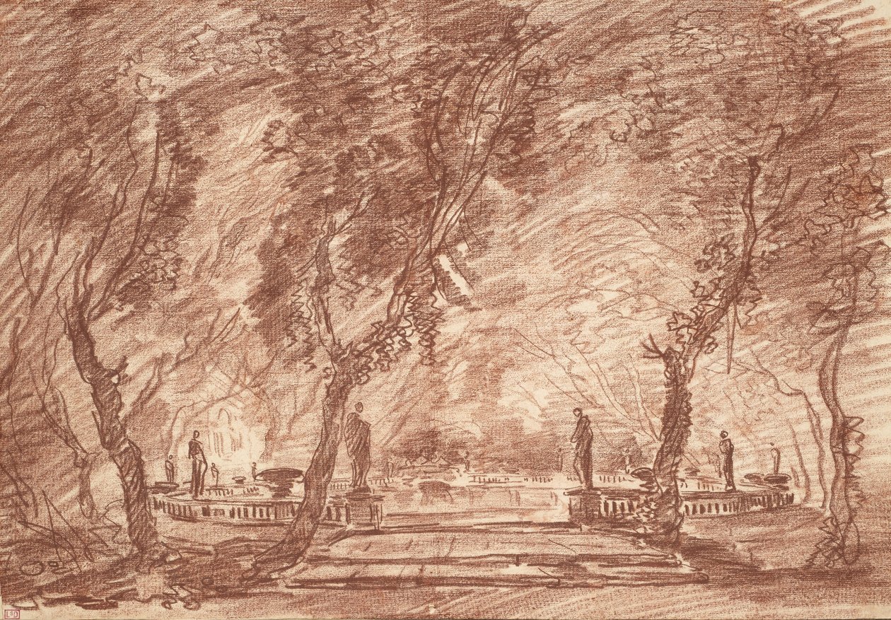 Szökőkút a parkban, 1765 körül alkotó: Hubert Robert