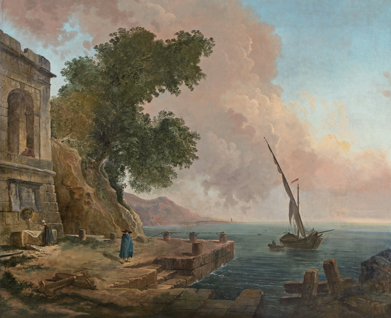 Francia: Embarcadère méditerranéen alkotó: Hubert Robert