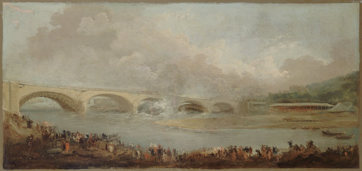 Francia: Le décintrement du pont de Neuilly, le 22 septembre 1772 alkotó: Hubert Robert