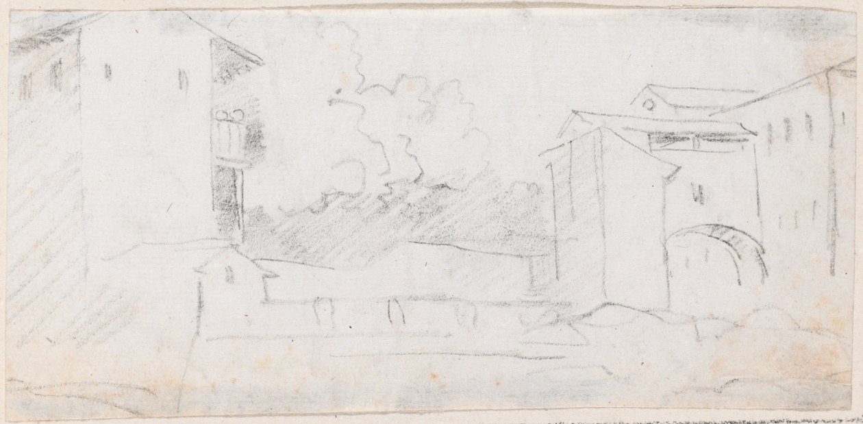 Olasz városi jelenet alkotó: Hubert Robert