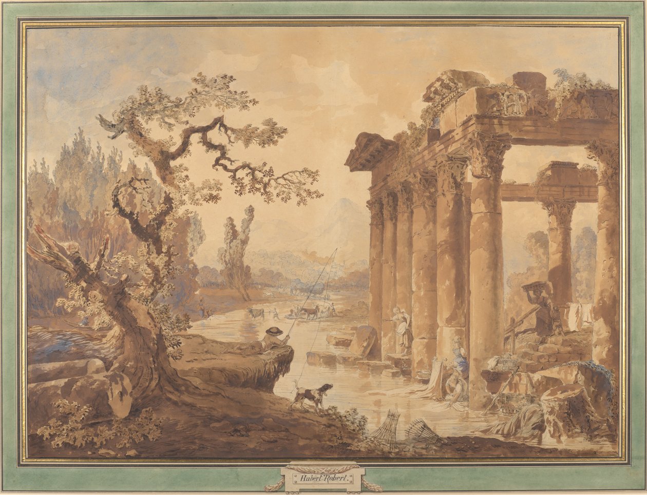 Tájkép romokkal alkotó: Hubert Robert