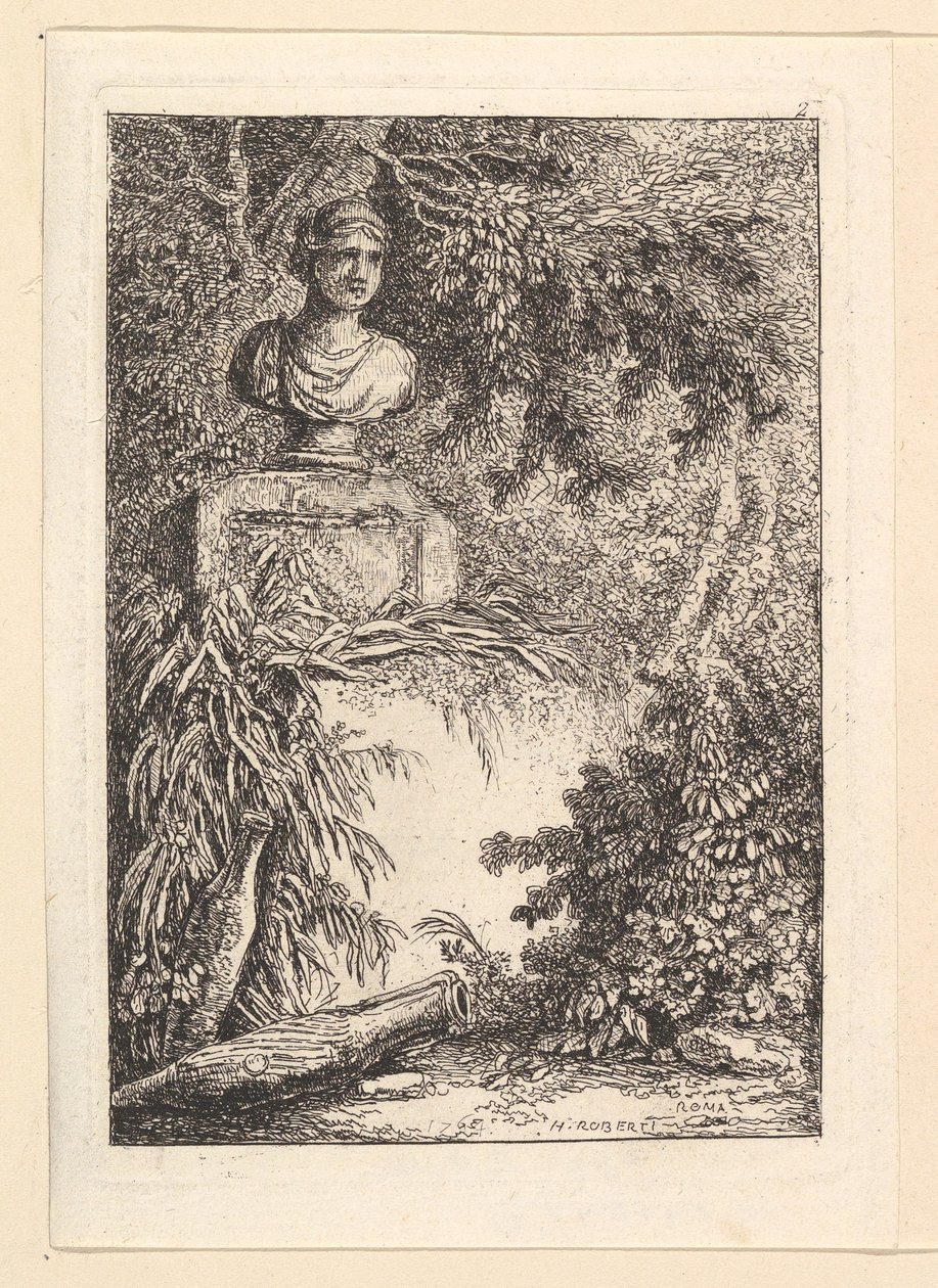 Le Buste.n.d. alkotó: Hubert Robert