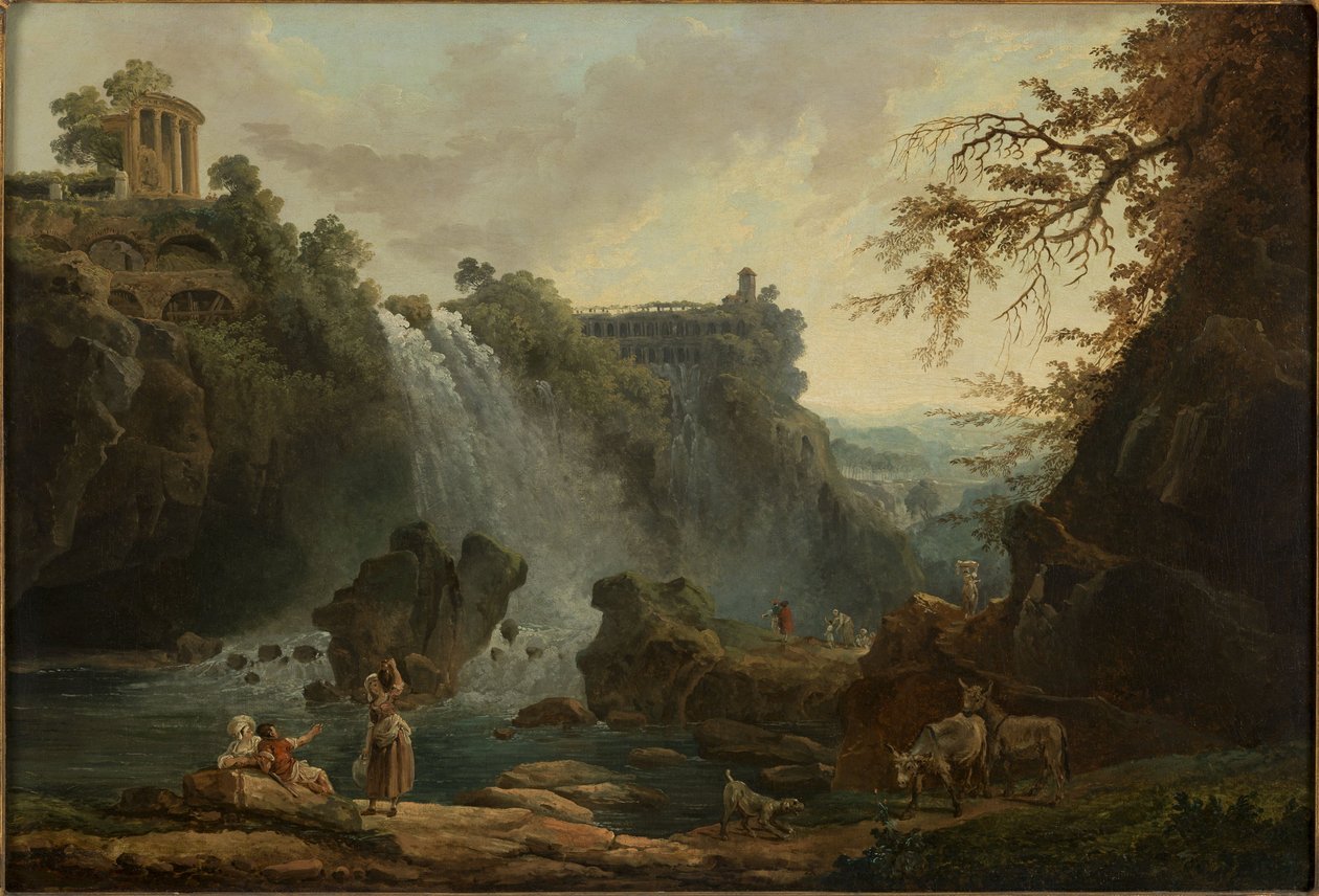 Les Cascatelles de Tivoli, 1776-ban (olaj, vászon) alkotó: Hubert Robert