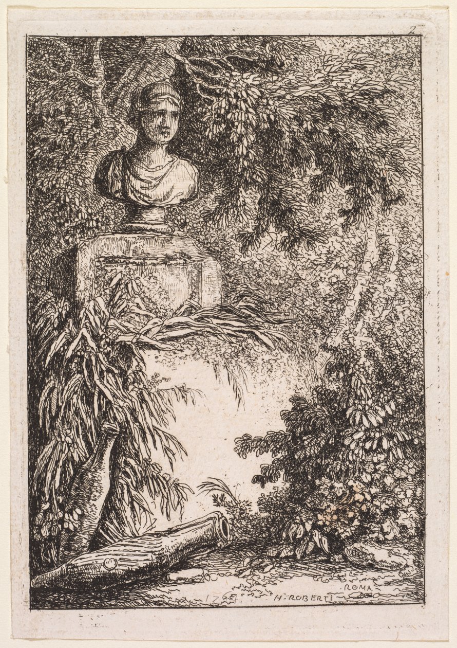 Római esték: A mellszobor alkotó: Hubert Robert
