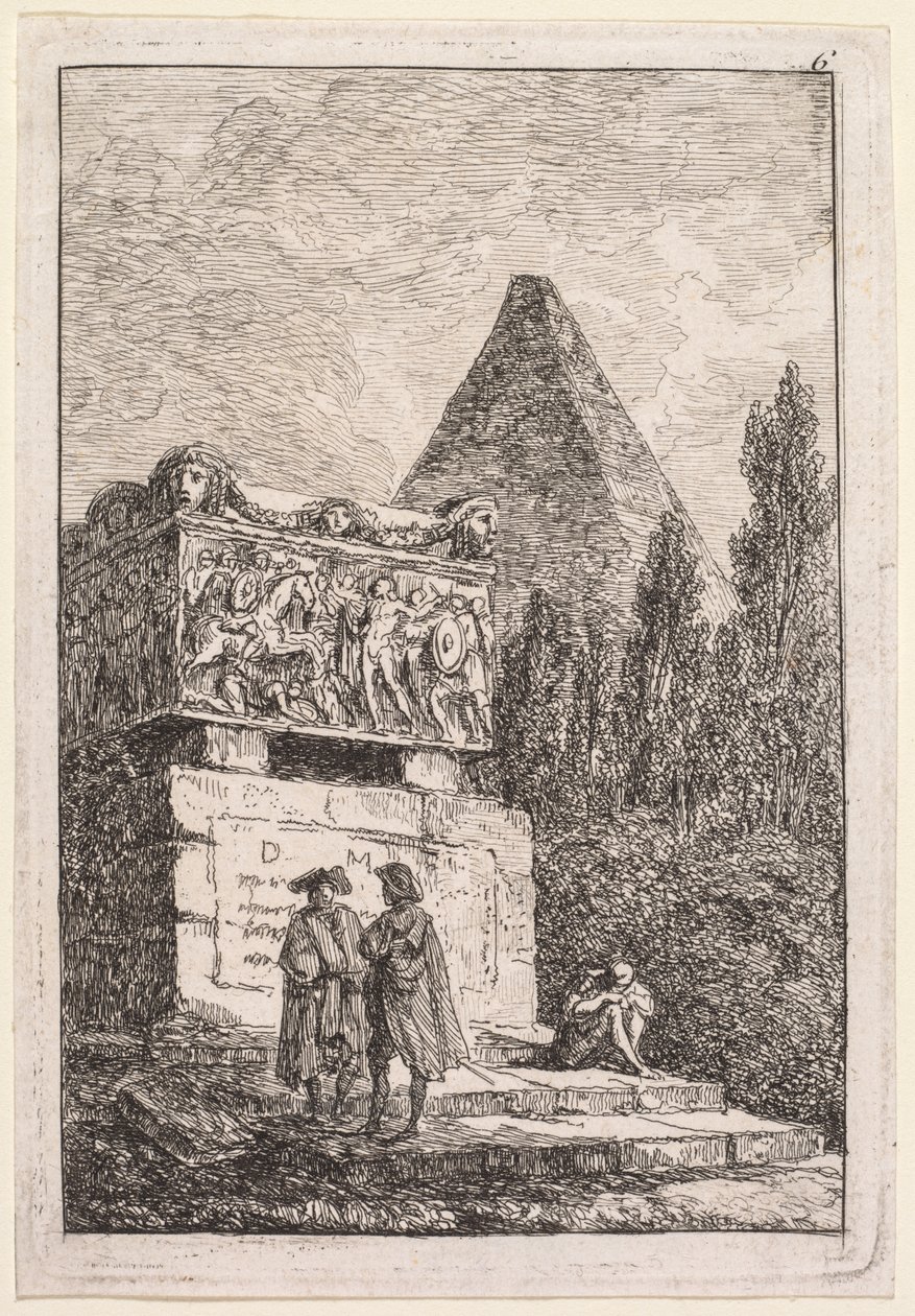 Római esték: A szarkofág alkotó: Hubert Robert