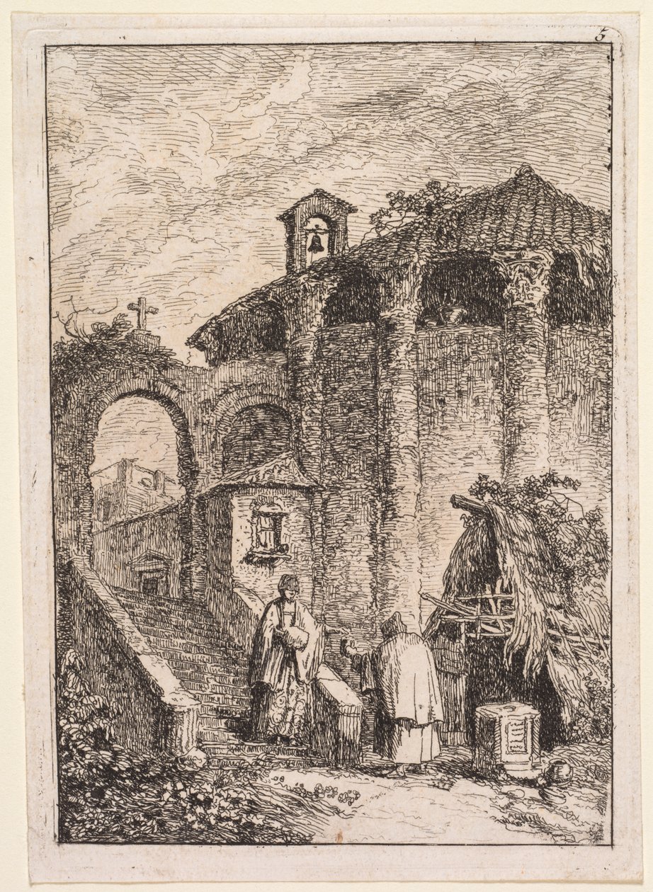 Esték Rómában: Az ókori templom alkotó: Hubert Robert