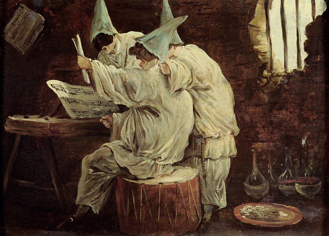 Buffoons zenész alkotó: Hubert Robert
