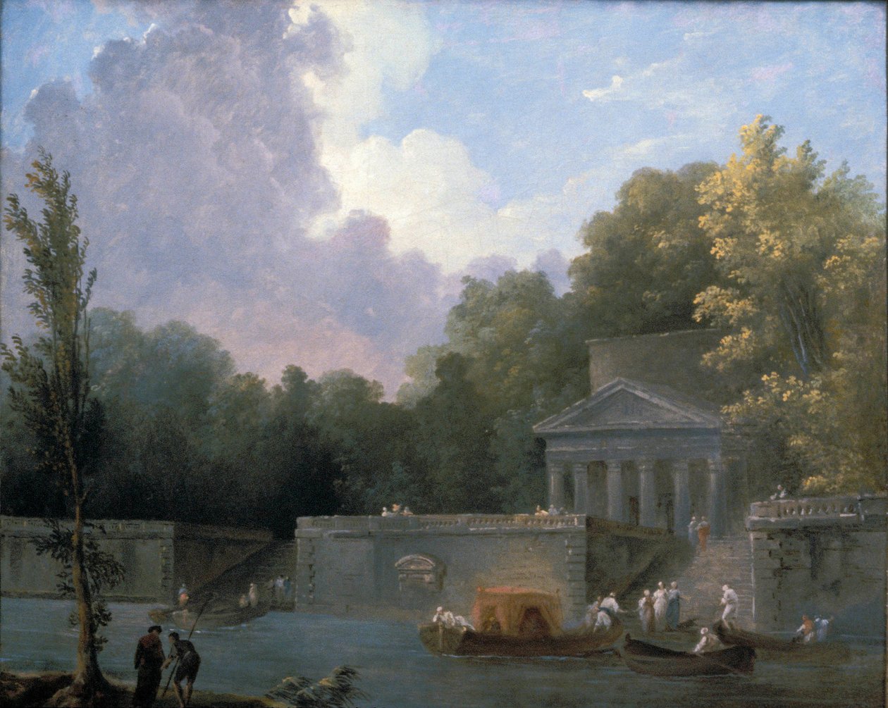Park jelenet alkotó: Hubert Robert
