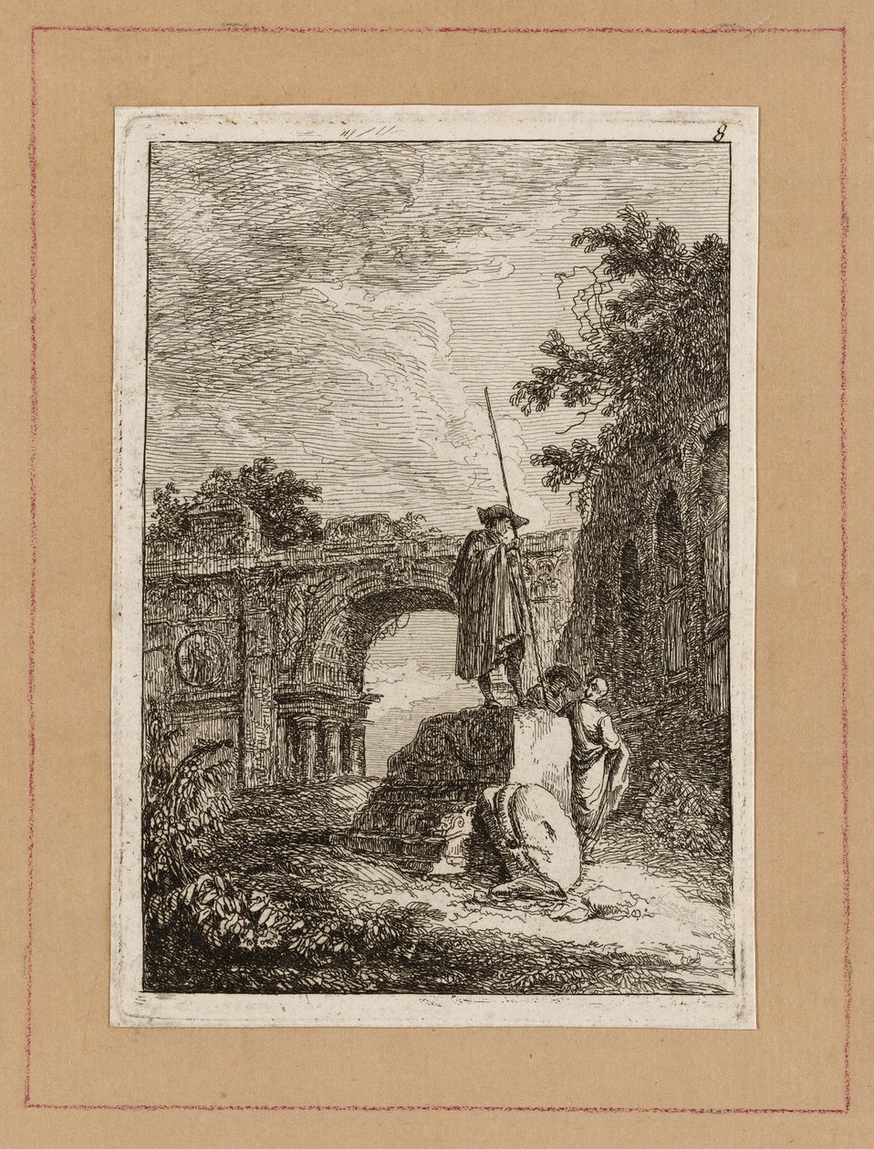 Nyolcadik tányér az Esték Rómában című filmből alkotó: Hubert Robert