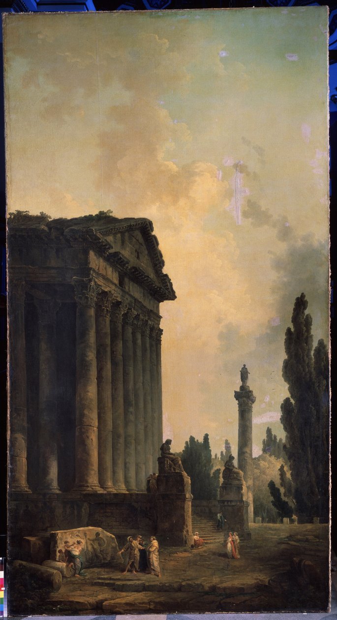 Romok. Hubert Robert (1733-1808) festménye, olaj, vászon alkotó: Hubert Robert