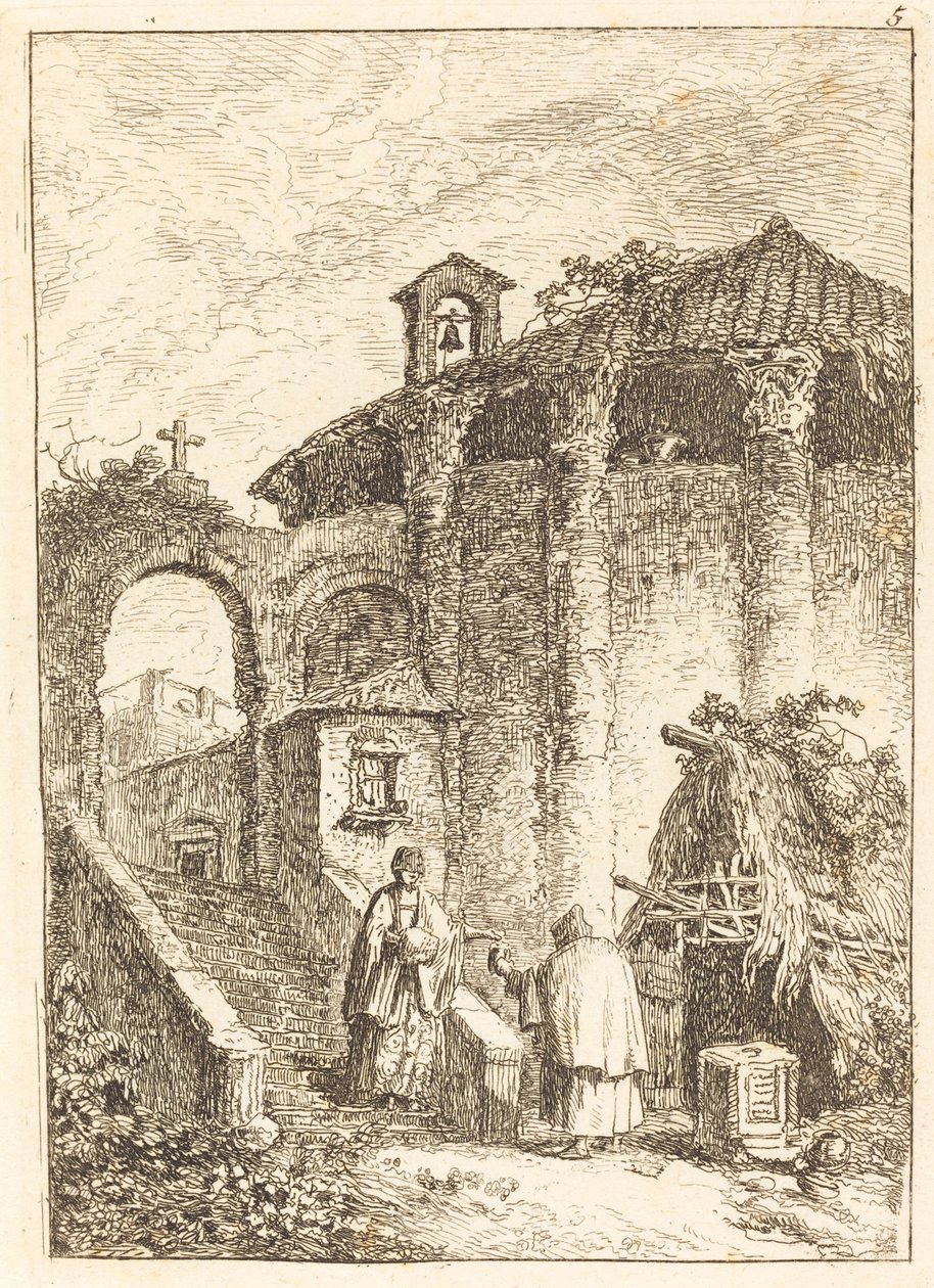 Az ókori templom alkotó: Hubert Robert