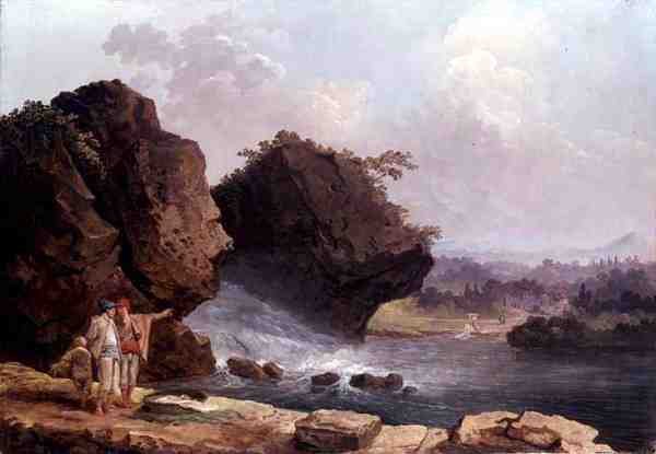 The Cascade (olaj, vászon) alkotó: Hubert Robert