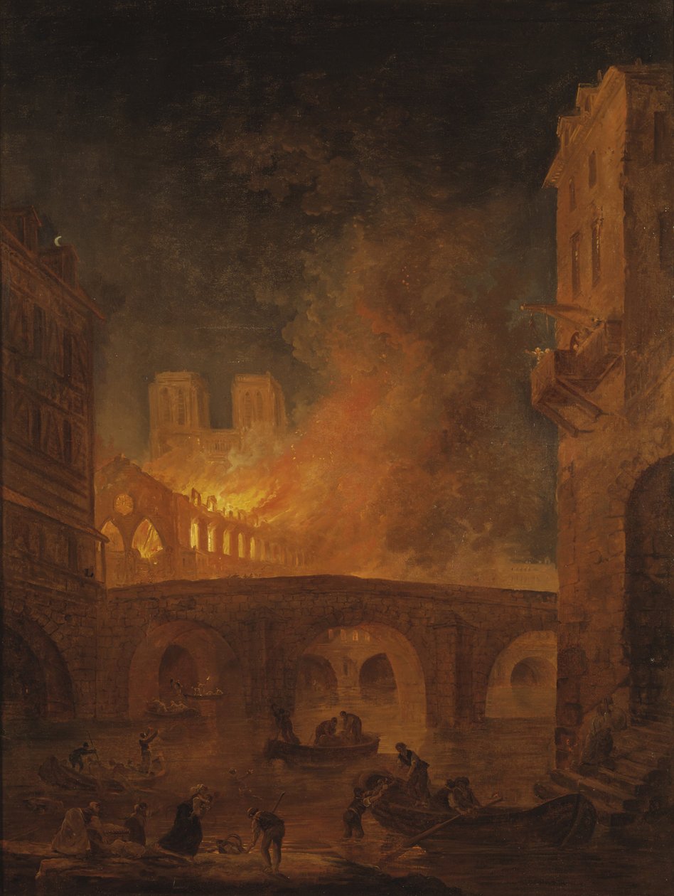 A párizsi Hôtel-Dieu tűzvésze, 1772 alkotó: Hubert Robert