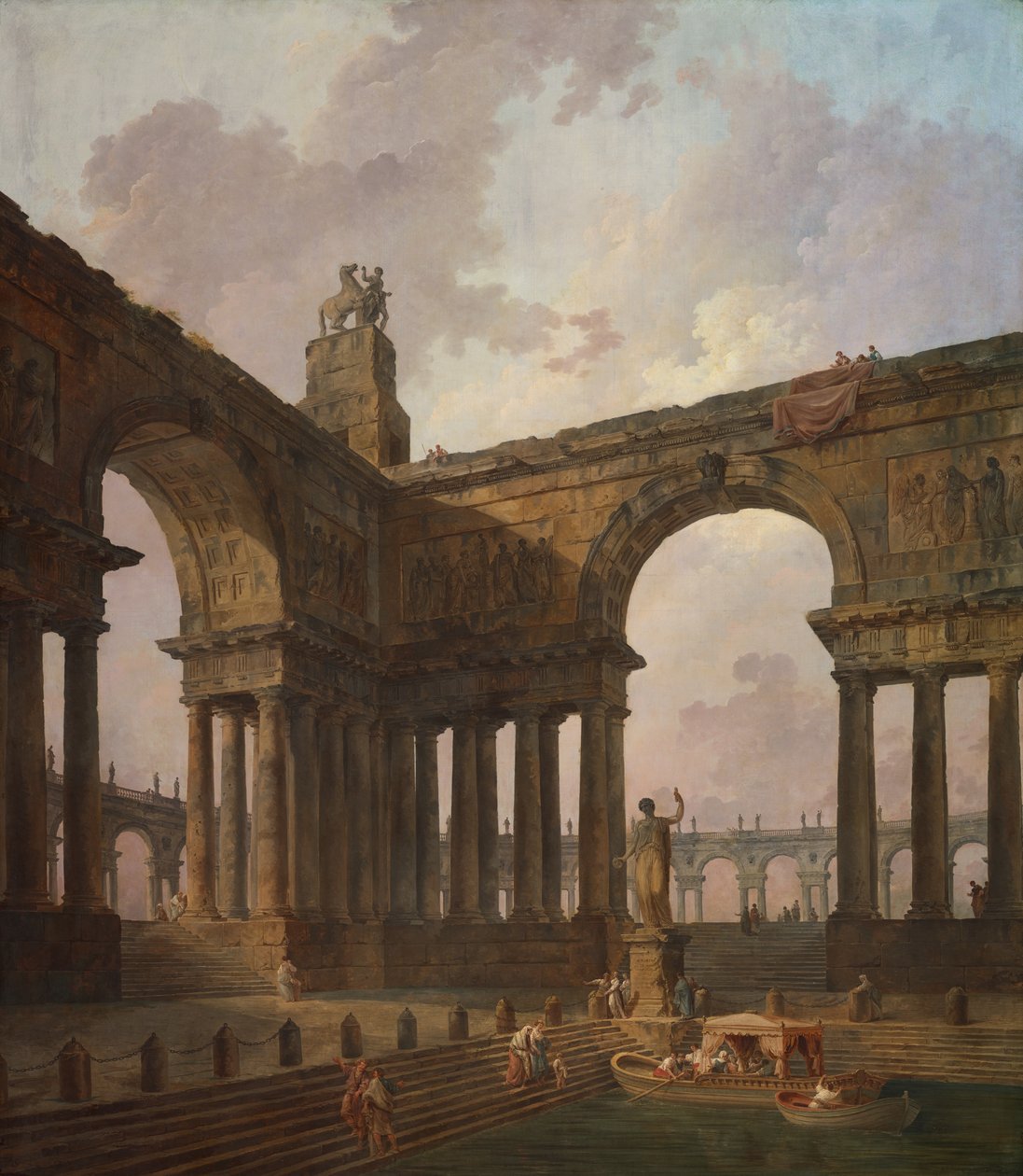 The Landing Place alkotó: Hubert Robert