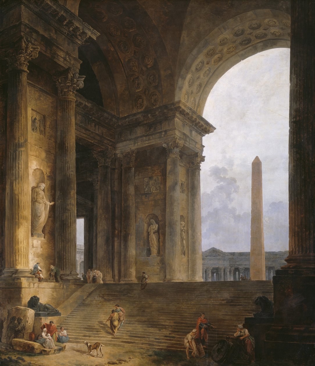 Az obeliszk, 1787-88 alkotó: Hubert Robert