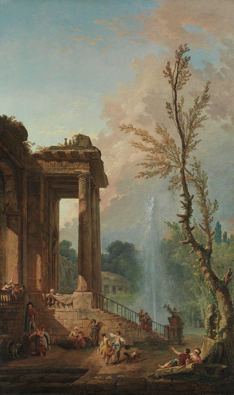 Egy vidéki kastély portikusa, 1773. alkotó: Hubert Robert
